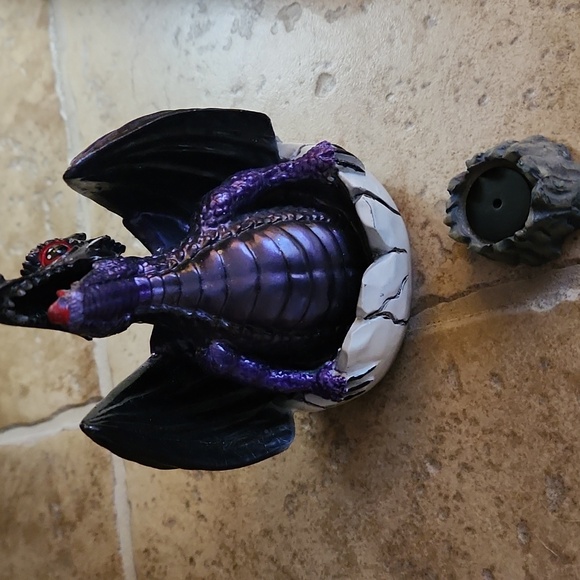 Purple Dragon Inscent Burner Figurine - Picture 2 of 10